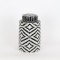 VASE, WITH TOP, CERAMIC, BLACK & WHITE, 16x16x26CM 752-20326