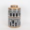 VASE, WITH TOP, CERAMIC, BLACK-GOLD-WHITE, 20x20x33CM 752-20328