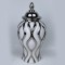VASE, CERAMIC, WHITE- SILVER,  17.3x17.3x36.8cm 752-20347