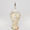 VASE, CERAMIC, WHITE & GOLD, 16.5x16.5x36cm 752-20363