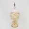 VASE, CERAMIC, WHITE & GOLD, 15.5x15.5x32.5cm 752-20364