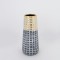 VASE, CERAMIC, GREY & SILVER, 11.5x11.5x25.5cm 752-20376