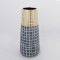 VASE, CERAMIC, GREY & SILVER,  14x14x32cm 752-20377