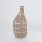 КЕРАМИЧНА ВАЗА КАФЯВО И СРЕБЪРНО 15X8.5X35CM