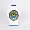 VASE, CERAMIC, WHITE, EYE DESIGN,  6x9x33cm 752-20391