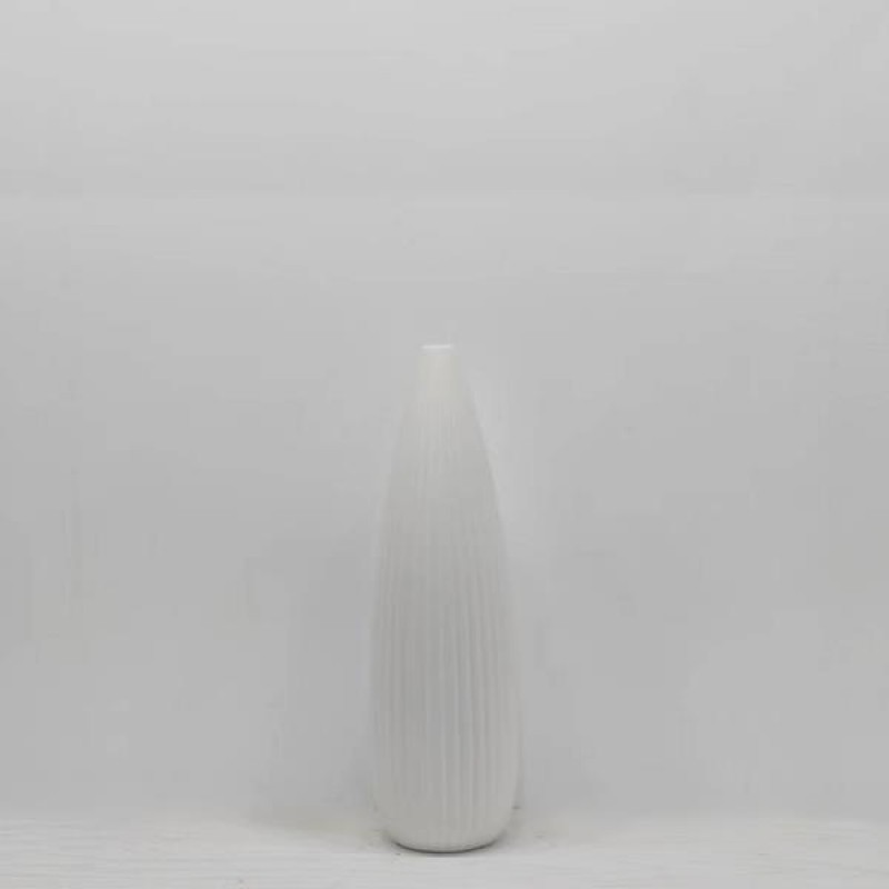 КЕРАМИЧНА ВАЗА БЯЛА 13.5X46CM КЕРАМИЧНА ВАЗА БЯЛА 13.5X46CM