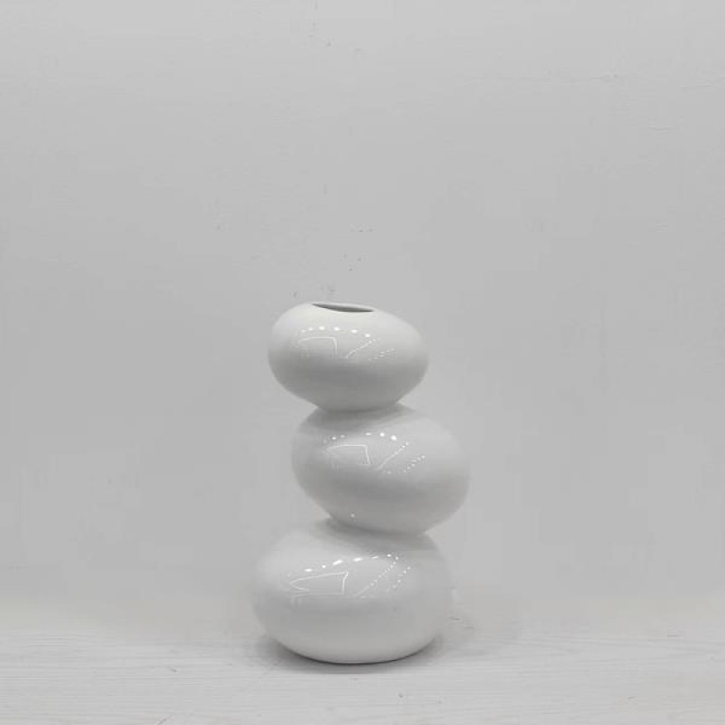 КЕРАМИЧНА ВАЗА БЯЛА 21X17X32.2 СМ КЕРАМИЧНА ВАЗА БЯЛА 21X17X32.2 СМ