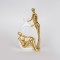 VASE, POLYRESIN, WHITE-GOLD, PEOPLE DESIGN, 14x7.5x26cm 752-21041
