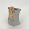 VASE,SANDSTONE, LEOPARD, GREY-GOLD, 12.5x11.3x20.2cm 752-21048