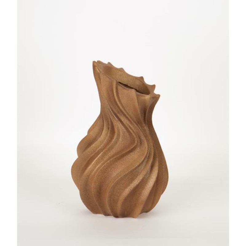 VASE, CERAMIC, BROWN, 18x18.3x27.8cm 752-21062