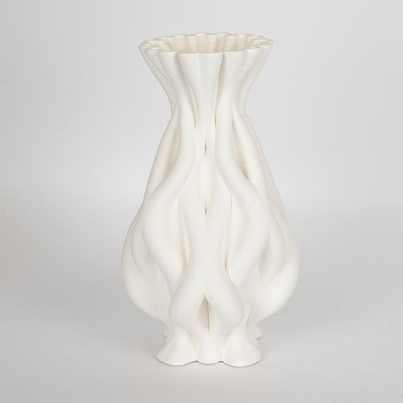 ПОРЦЕЛАНОВА ВАЗА 3D, БЯЛА, 15X15X27 СМ ПОРЦЕЛАНОВА ВАЗА 3D, БЯЛА, 15X15X27 СМ