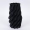ПОРЦЕЛАНОВА ВАЗА 3D ЧЕРНА 16X15X30 СМ
