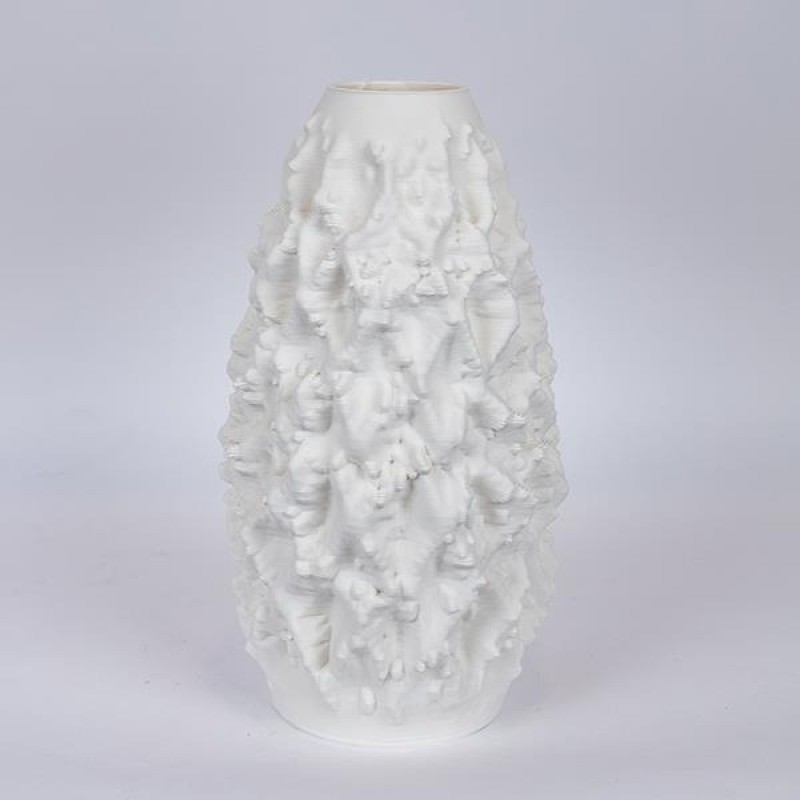 VASE, PORCELAIN, 3D, WHITE, 19x19x34cm 752-21102