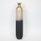 FLOOR VASE, METALLIC, GOLD-WHHITE-BLACK, 16x16x81cm 752-22016
