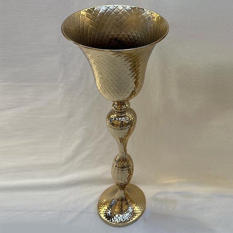 VASE,  METAL, GOLD, H:70CM 752-22059