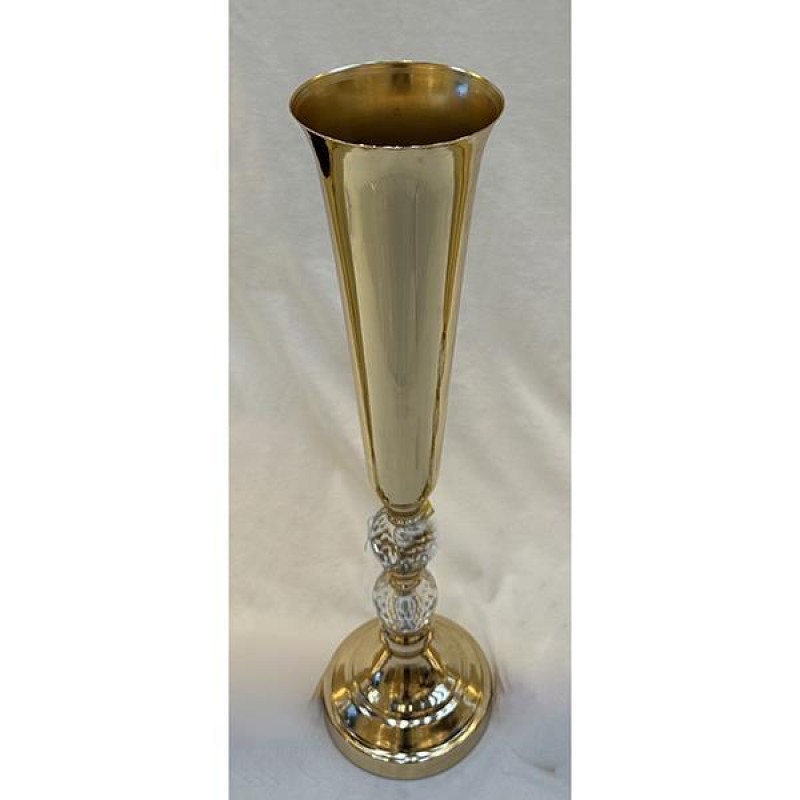 МЕТАЛНА ВАЗА ЗЛАТИСТА 14X53.5 СМ МЕТАЛНА ВАЗА ЗЛАТИСТА 14X53.5 СМ
