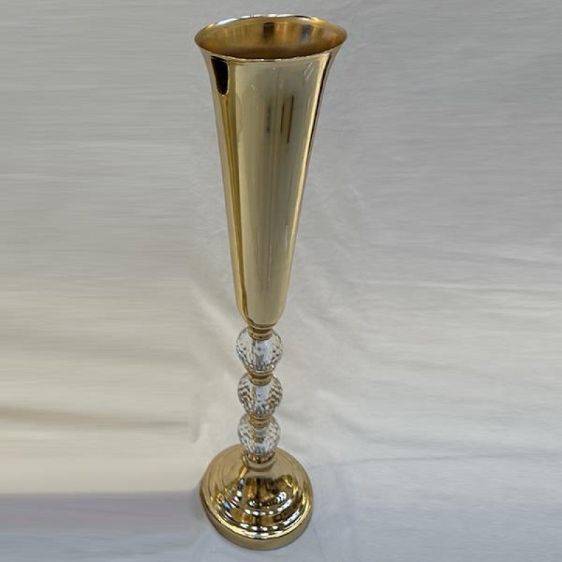 МЕТАЛНА ВАЗА ЗЛАТИСТ ЦВЯТ 14X60 СМ МЕТАЛНА ВАЗА ЗЛАТИСТ ЦВЯТ 14X60 СМ