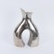 VASE,  METAL, SILVER, 27x11x38cm 752-22069