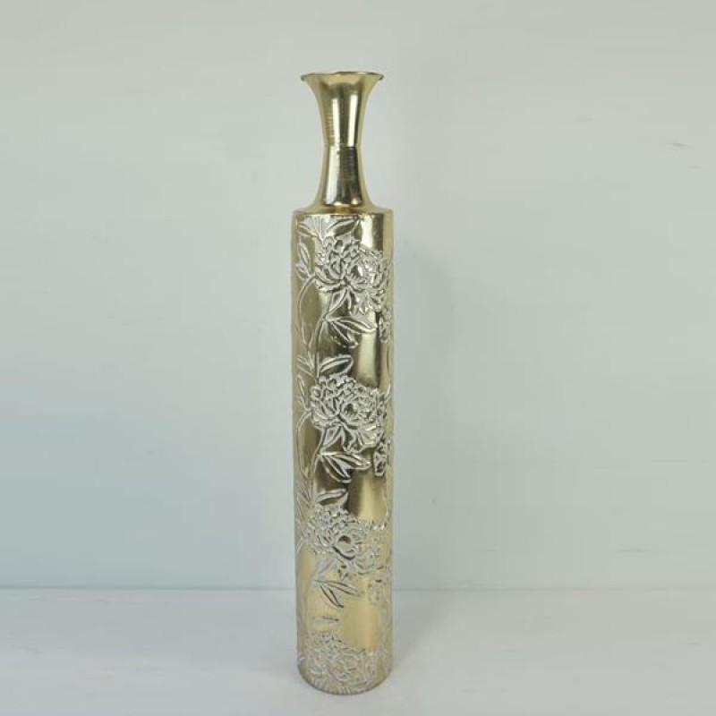 FLOOR VASE, METALLIC, GOLD, 14.3x14.3x86.5cm 752-22070