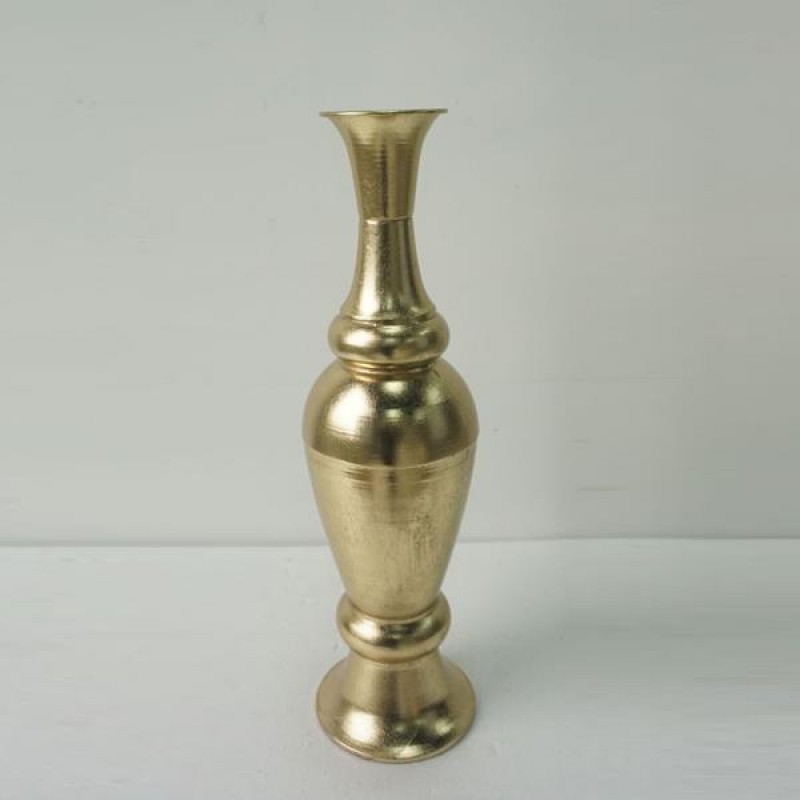 FLOOR VASE, METALLIC, GOLD, 17x17x60cm 752-22073