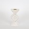 CANDLE HOLDER, WOODEN, WHITE, WITH DESIGN, 8x5.50x15cm 752-23011