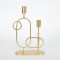 CANDLE HOLDER, METAL, GOLD, 2 POSITION, 22x8x32.5CM 752-24011