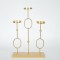 CANDLE HOLDER, METAL, GOLD, 3 POSITIONS, 30x10x46CM 752-24012