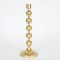 CANDLE HOLDER, METAL, GOLD,1 POSITION, 12.5x12.5x35.7CM 752-24013