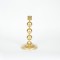CANDLE HOLDER, METAL, GOLD,1 POSITION, 12.5x12.5x25CM 752-24014