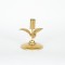 CANDLE HOLDER, METAL, GOLD, LEAVES DESIGN, 1 POSITION,11.5x11.5x15CM 752-24019