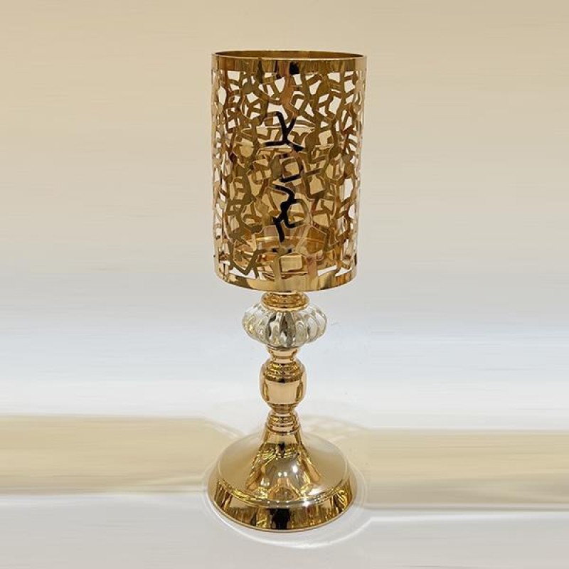 CANDLE HOLDER, METAL, GOLD, 10x31,5cm 752-24089