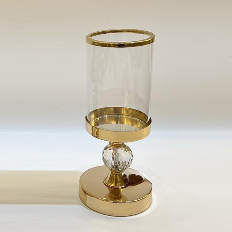 CANDLE HOLDER, METAL, GOLD, 12x27,5cm 752-24099