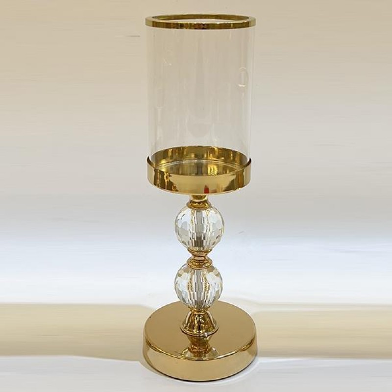 CANDLE HOLDER, METAL, GOLD, 12x34.5cm 752-24100