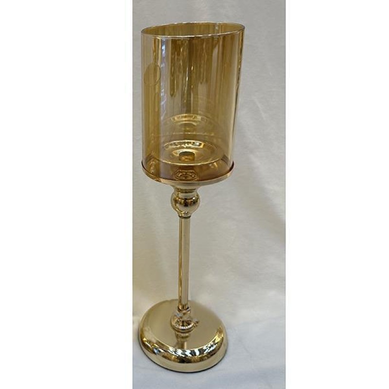 CANDLE HOLDER, METALIC, GOLD, 41x12cm 752-24104