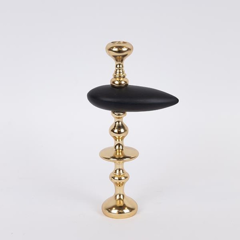 CANDLE HOLDER, METAL, GOLD, 14x7x25cm 752-24108