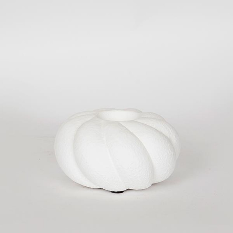 CANDLE HOLDER, CERAMIC,WHITE, 1 POSITION,15x15x7.5cm 752-25021
