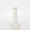 CANDLE HOLDER, CERAMIC, ECRU, 1 POSITION, 11x11x23cm 752-25024
