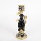 CANDLE HOLDER MONKEY, POLYRESIN, BLACK-GOLD, 1 POSITION,10x9.5x26cm 752-26019