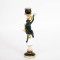CANDLE HOLDER MONKEY, POLYRESIN, PINK, GREEN & WHITE, 1 POSITION, 10x8.5x33cm 752-26028