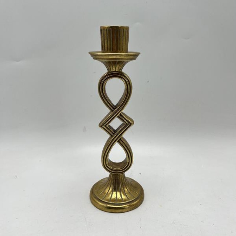 CANDLE HOLDER, POLYRESIN, GOLD, 8.5x8.5x25.50cm 752-26057