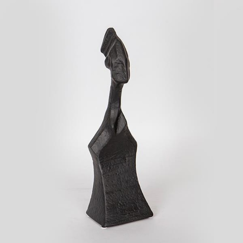 DECORATIVE STATUETTE, CERAMIC, BLACK, 12x9.5x39cm 752-27011