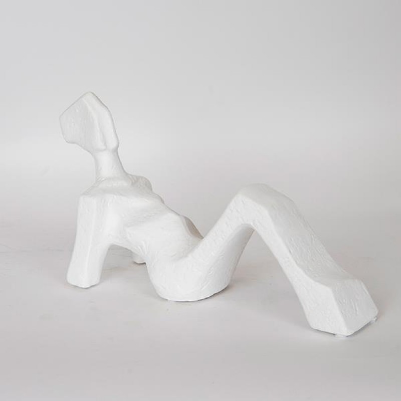 DECORATIVE STATUETTE, CERAMIC, WHITE, 37x12.5x19.5cm 752-27012
