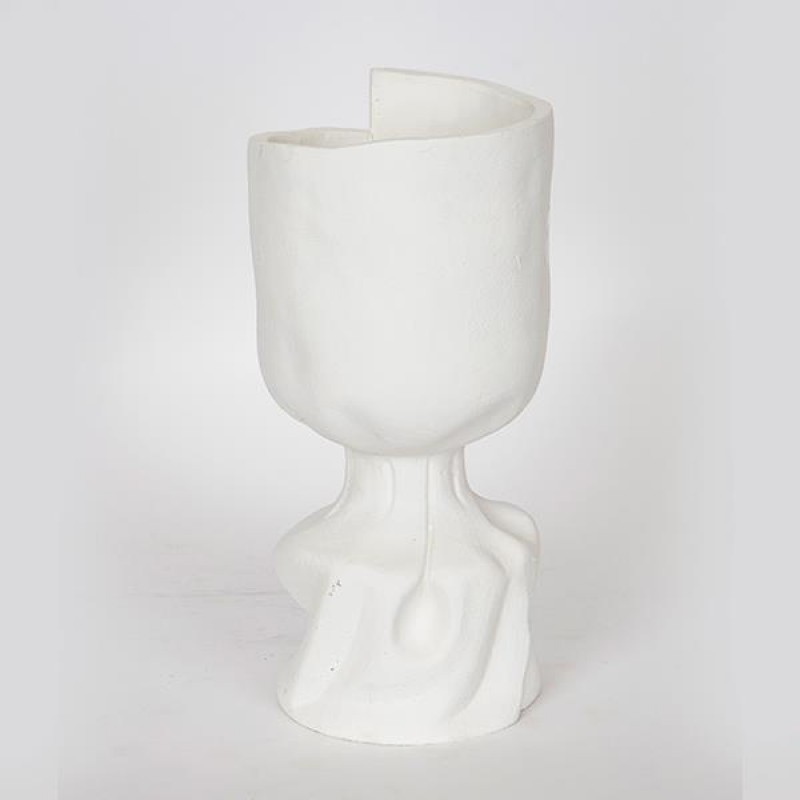 DECORATIVE SCULPTURE, CEMENT, WHITE,14x14x30cm 752-27015