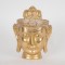 DECORATIVE SCULPTURE, RESIN, FACE, GOLD-GREY21x17x27cm 752-27033