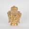 DECORATIVE SCULPTURE, RESIN, FACE, GOLD-GREY 16.5x14x22cm 752-27034