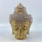 DECORATIVE SCULPTURE, RESIN, FACE,GOLD-GREY  12x11x17cm 752-27035