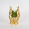 DECORATIVE SCULPTURE, HANDS WITH  PLANT , GOLD, 13x11x21.5cm 752-27064