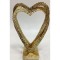 DECORATIVE SCULPTURE, HEART, GOLD, 18.5x10.5x26.5cm 752-27078