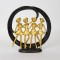 DECORATIVE SCULPTURE, GIRLS, BLACK & GOLD, 26.5x7x27cm 752-27100