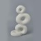 DECORATIVE SCULPTURE, CIRCLES, WHITE, 23.5x13.7x36cm 752-27136